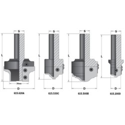 BORING BIT BODY A S-20X50 D-38-62X30X95 RH