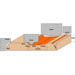 HW KNIFE PAIR PROFILE A4 30X25X2