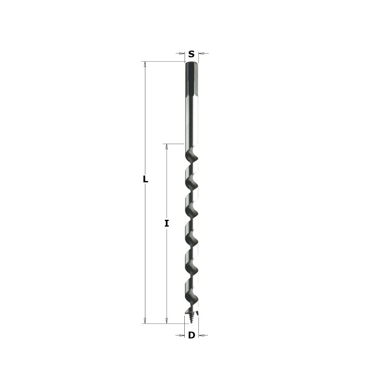 AUGER BIT Z1 HS D-10X385X460 DEŠINĖS PUSĖS