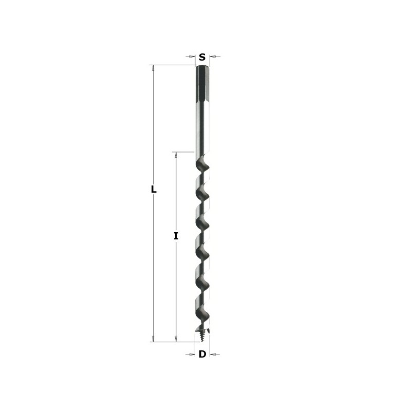 AUGER BIT Z1 HS S-12 D-16X385X460 RH