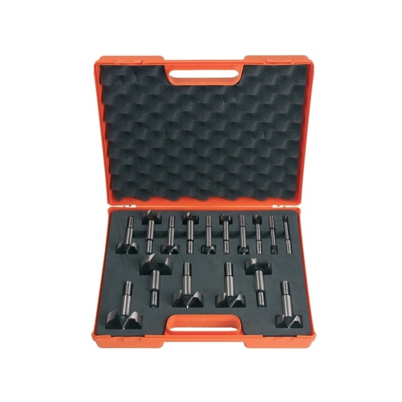 FORSTNER BITŲ RINKINYS SU DĖŽUTE 16-VNT HL S-3-8 RH