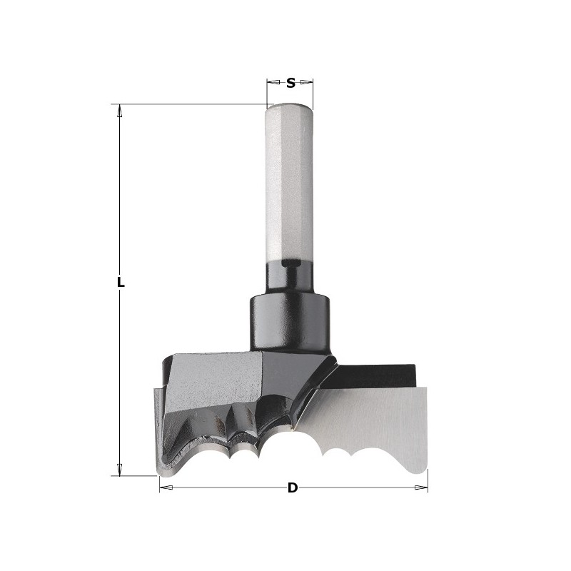 ROSETTE CUTTER HW S-9,5+3FLAT D-54 RH 1