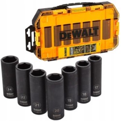 Smūginiai antgaliai DeWalt 1/2" 17-24 mm, 7 dalių