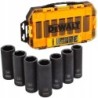 Löökpadrunite komplekt DeWalt 1/2" 17-24 mm, 7-osaline