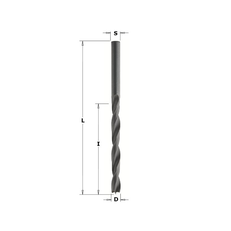 BRAD POINT BIT HS Z2 D- 2,5X30X57 LH