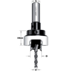 DRILL BIT W- 90 COUNTERSINK SET HW Z2+2 S-10X25 D-6-14 RH