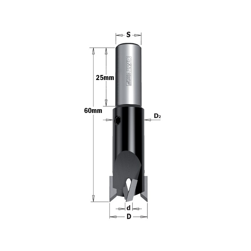 90 COUNTERSINK W-PARALLEL SHANK HW Z2+2 S-10X25 D-4-12 RH