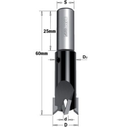 90 COUNTERSINK W-PARALLEL SHANK HW Z2+2 S-10X25 D-5-15 RH