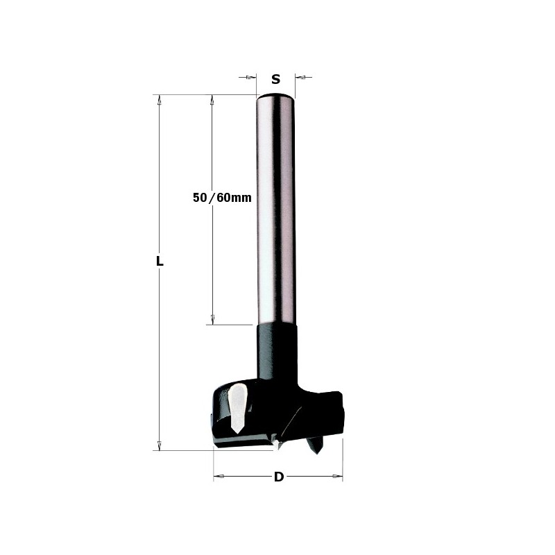 BORING BITS W-PAR.SHANK HM D-14X90 S-10X60 RH