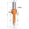 DOWEL DRILL W-COUNT.SINK FOR THROUGH HOLES HW S-10x20 D-5x35x70 RH