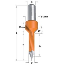 DOWEL DRILL W-COUNT.SINK FOR THROUGH HOLES HW S-10x20 D-10x35x70 LH