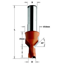 DOWEL DRILL W-C.SINK HW D10X20X57 S10X25 RH