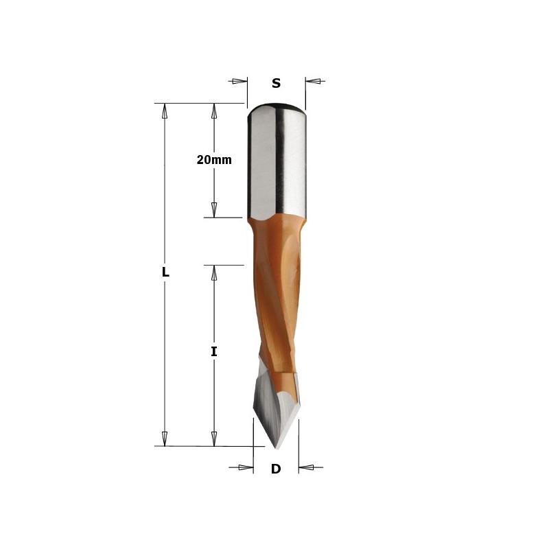 THROUGH HOLE DOWEL DR. HW S-10X20 D-5X70 RH