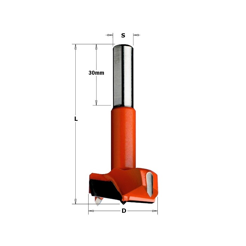 HINGE BORING BIT HW D-35X77 S-10X30 RH