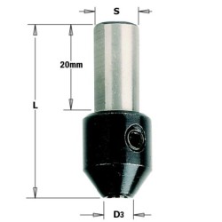 CHUCKFOR TWIST DRILL d-3,5 S-10X20 L-38