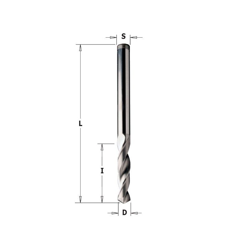 TWIST DRILL SOLID HWM D-3,5X27X55 120 RH