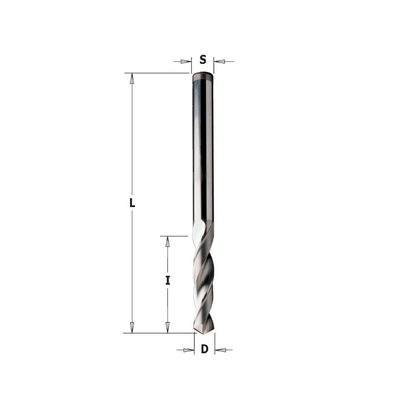 TWIST DRILL SOLID HW D-3.2X27X55 120 LH