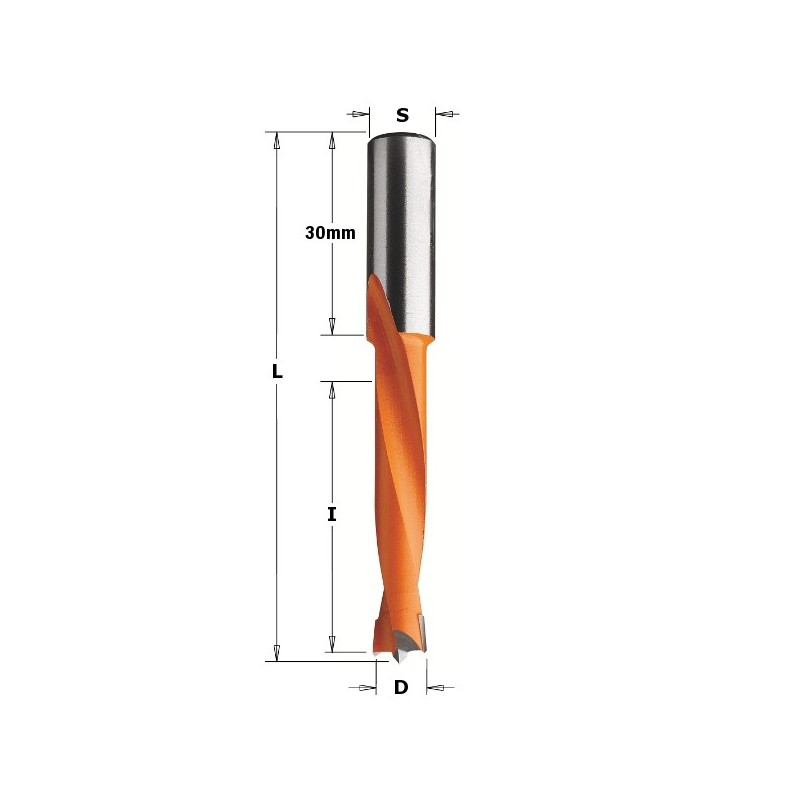 DOWEL DRILL HW D- 7X44X77 S-10X30 RH