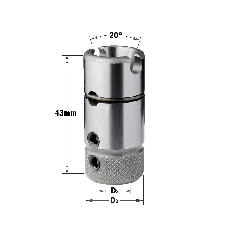 DRILL HOLDER FOR MORBIDELLI MACHINES F-10x19 LT-43 RH-LH