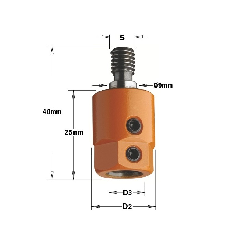 ADAPTOR S-M8-9 D-10 LH