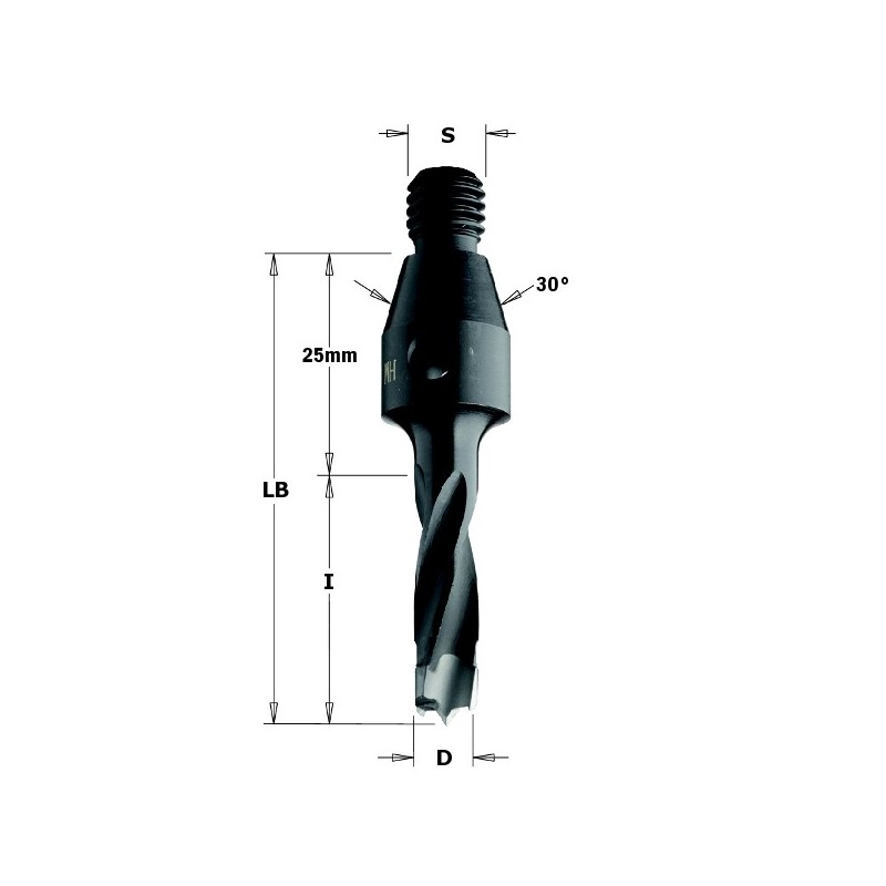 DOWEL DRILL HW D- 5X30 S-M10-30 RH