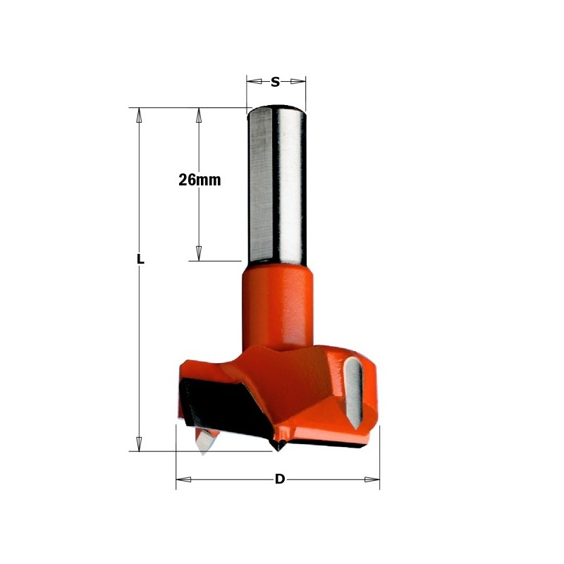 HINGE BORING BIT HW D-42X57,5 S-10X26 LH