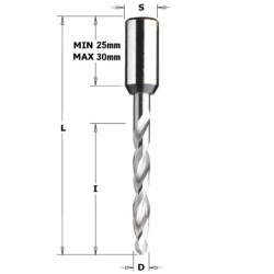 HWM DOWEL DRILL FOR THROUGH HOLES S-10X25 D-8X35X70 LH