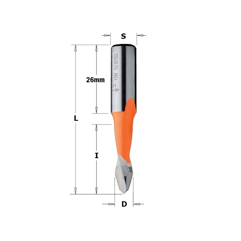 XTREME DOWEL GRĘŽTUVAS T.H. HW S-10X26 D-5X57.5 LH