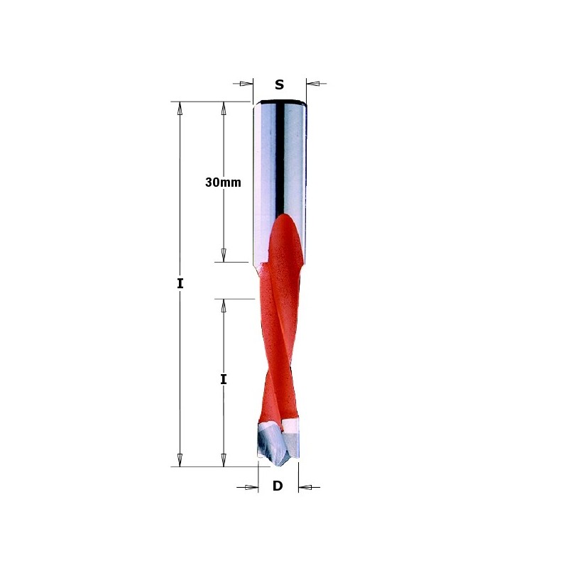 DOWEL DRILL HW SMG D- 8 X35X70 S-10X30 LH