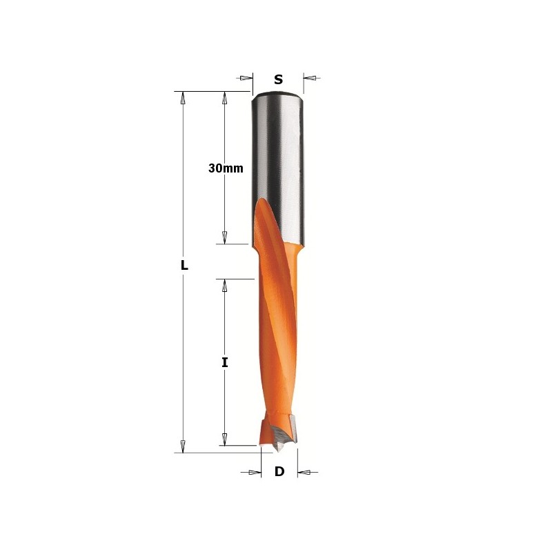 DOWEL DRILL HW D- 9 X35X70 S-10X30 LH