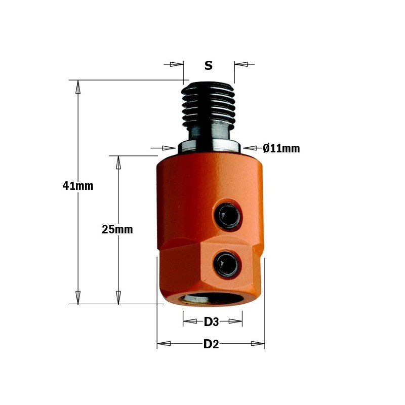 ADAPTOR S-M10-11 D-8 RH