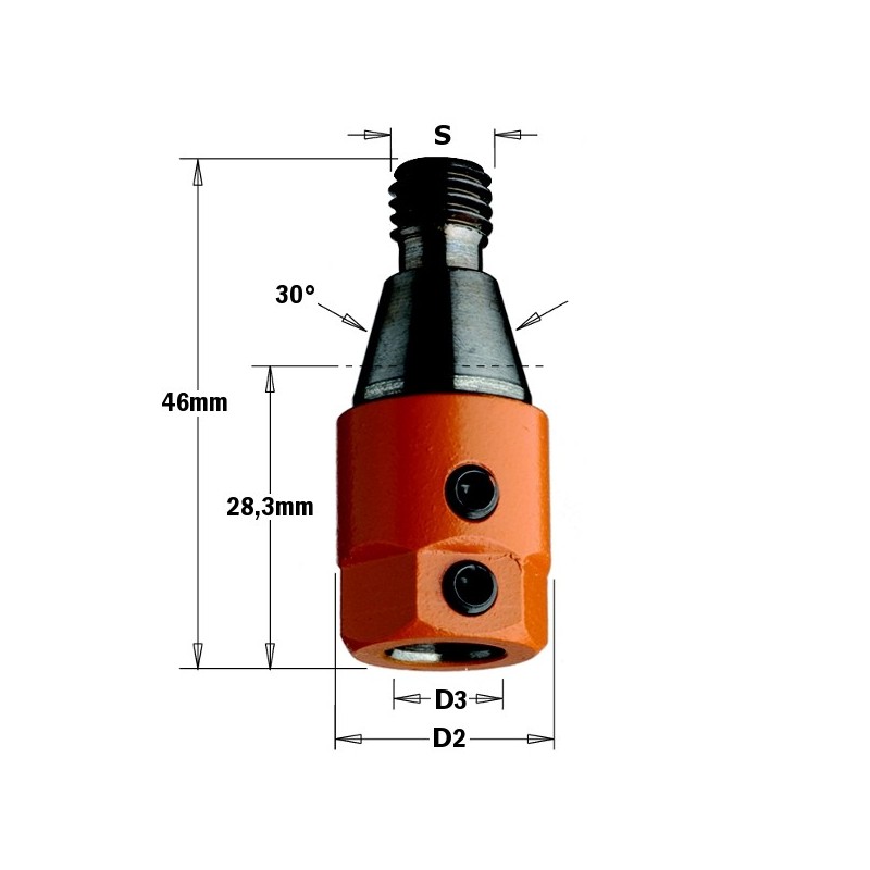 ADAPTOR S-M10-30 D-8 RH