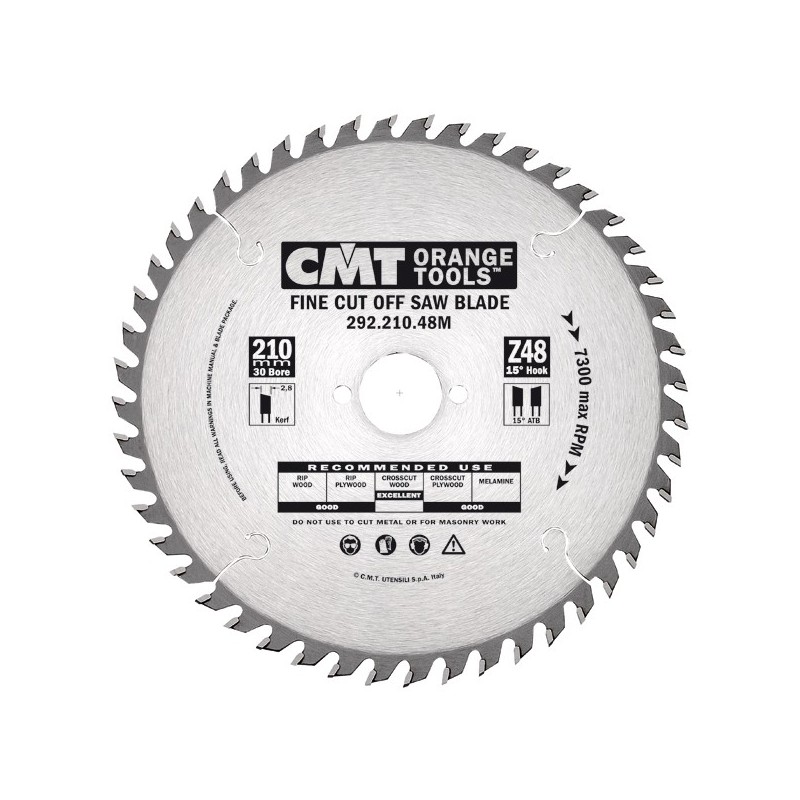 CROSSCUT SAW BLADE FOR PORTABLE MACHINES 225X2.8X30 Z-48 15 ATB