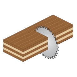 CROSSCUT SAW BLADE FOR PORTABLE MACHINES 225X2.8X30 Z-48 15 ATB