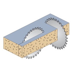 CROSSCUT SAW BLADE FOR PORTABLE MACHINES 225X2.8X30 Z-48 15 ATB