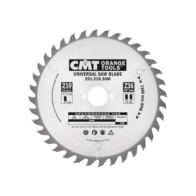 CROSSCUT SAW BLADE FOR PORTABLE MACHINES 165X2.2-1.6X20 Z-24 ATB 15