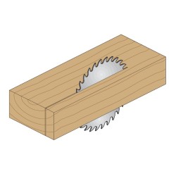 CROSSCUT SAW BLADE FOR PORTABLE MACHINES 165X2.2-1.6X20 Z-24 ATB 15