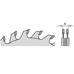 FLAT ADJUSTAB.SCORING BLADE 120X2.8-3.6X20 Z24