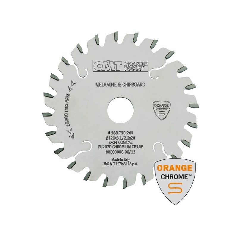 CHROME CONICAL SCORING BLADE HW 120X3,1-4.3-2.2X20 Z24