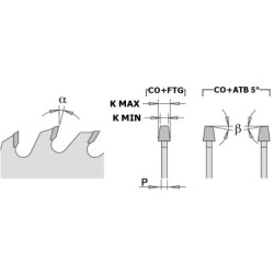 CONICAL SCORING BLADE HW 180x4,3-5,5-3,2x20 Z36