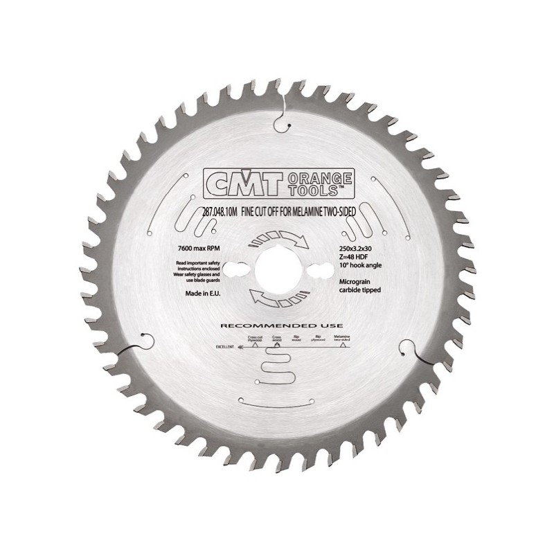 HOLLOW-GROUND SAW BLADE 250X3.2X30 Z48 HDF