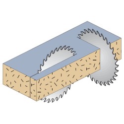 HOLLOW-GROUND SAW BLADE D-303X3.2X30 Z-60 -6 NEG.