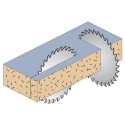 CIRCULAR SAW BLADE CHROME HW 216x2.3-1.6x30 Z60 ATB -5NEG