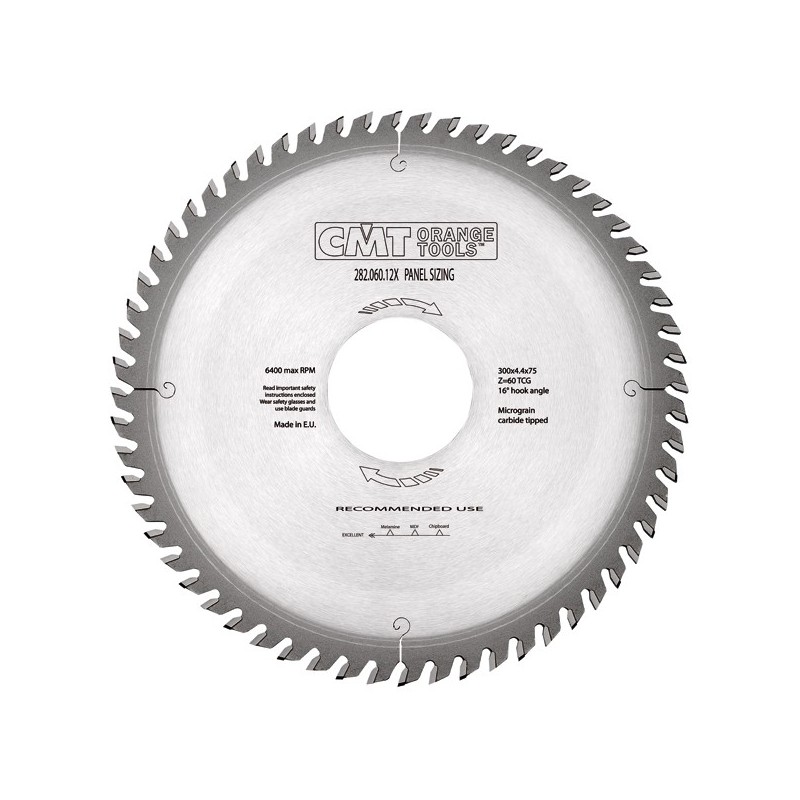 PANEL SIZING SAW BLADE 380X4.8X60 Z-72 HWG