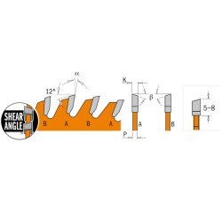 ITK PLUS PABAIGOS PJAUNAMOJI DISKAS HW 165X1.7X20+15,87 Z-36 ATB+PJAUSTYMAS
