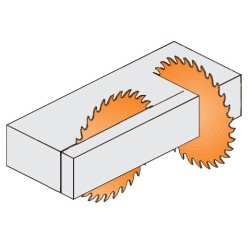 Pjūklo ašmenys fibrocementui DP D-210X2.4-1.8X30 2 Z12 TCG
