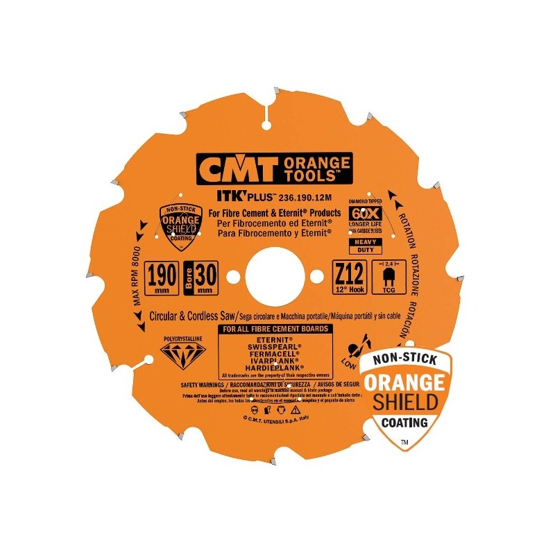 SAW BLADE FOR FIBER CEMENT DP 165x1.8-1.4x20 Z4 TCG