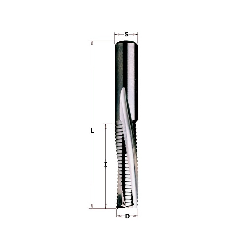 DOWN-CUT SPIRAL BIT SOLID HW D-8X32X80 Z3-R RH