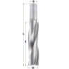 Ylöspäin leikkaava spiraaliterä jossa säröjenkatkaisu liimapuupalkkeihin S-30 D-30X170X235 RH