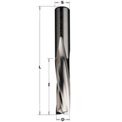 Žemynpjaunama spiralinė freza kietajam HSS D-10X32X80 Z3 dešinysis sukimas
